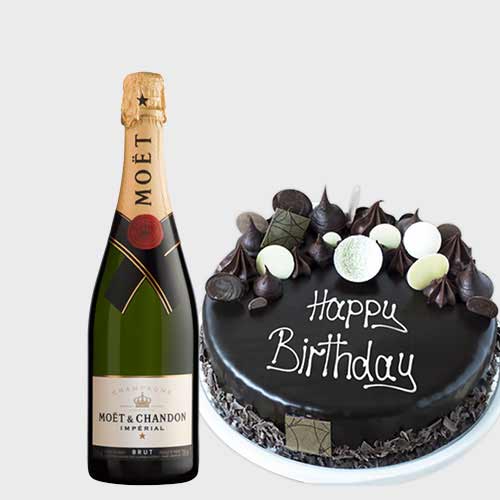 Premium Mud Cake with Champagne